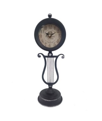 Signes Grimalt By SIGRIS - Reloj Arpa Vintage Negro de Metal | Reloj Sobremesa Reloj Sobremesa Vintage Relojes