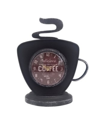 Signes Grimalt By SIGRIS - Reloj Taza Coffee Vintage Negro de Metal | Reloj Sobremesa Reloj Sobremesa Vintage