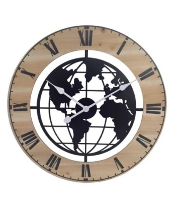 Signes Grimalt By SIGRIS - Reloj Marrón de Metal | Reloj Vintage Pared Reloj Pared Vintage 60x5x60cm