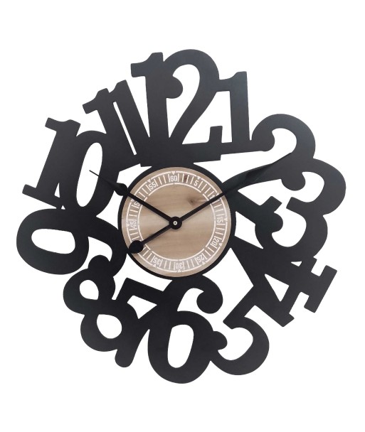 Signes Grimalt By SIGRIS - Reloj Abstracto Negro de Metal | Reloj Reloj Vintage Pared Reloj Pared Vintage 60x5x60cm