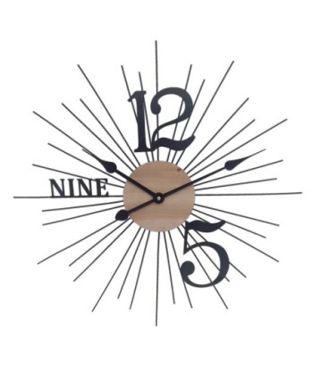 Signes Grimalt By SIGRIS - Reloj Abstracto Negro de Metal | Reloj Reloj Vintage Pared Reloj Pared Vintage 60x4x60cm