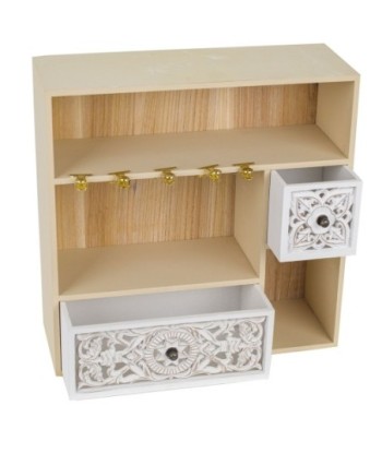 Signes Grimalt By SIGRIS - Llavero con departamentos Marrón de Mdf | cuelgallaves Cuelgallaves Cuelga Llaves 30x11x30cm