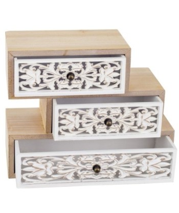 Signes Grimalt By SIGRIS - Joyero 3 cajones Marrón de Mdf | Joyero Caja Joyero Joyeros Zara Home 20x11x25cm