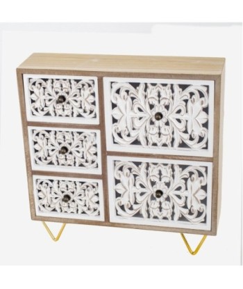 Signes Grimalt By SIGRIS - Joyero 5 cajones Marrón de Mdf | Joyero Caja Joyero Joyeros Zara Home 30x8x30cm