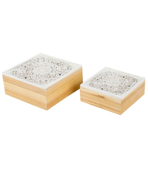 Signes Grimalt By SIGRIS - Cajas organizadores 2 Uni. Blanco de Mdf | Joyero Caja Joyero Joyeros Zara Home 9x20x20cm