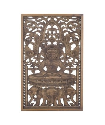Signes Grimalt By SIGRIS - Adorno Pared Buda Marrón de Mdf | Placa de Madera Placa Decorativa Placas Decorativas