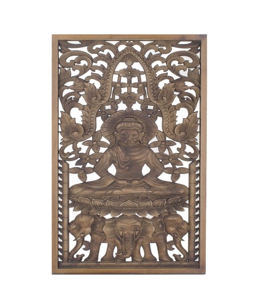 Signes Grimalt By SIGRIS - Adorno Pared Buda Marrón de Mdf | Placa de Madera Placa Decorativa Placas Decorativas