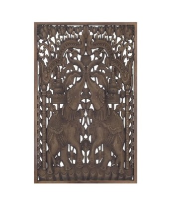 Signes Grimalt By SIGRIS - Adorno Pared Elefantes Marrón de Mdf | Placa de Madera Placa Decorativa Placas Decorativas