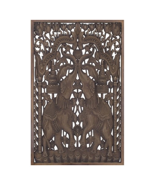 Signes Grimalt By SIGRIS - Adorno Pared Elefantes Marrón de Mdf | Placa de Madera Placa Decorativa Placas Decorativas