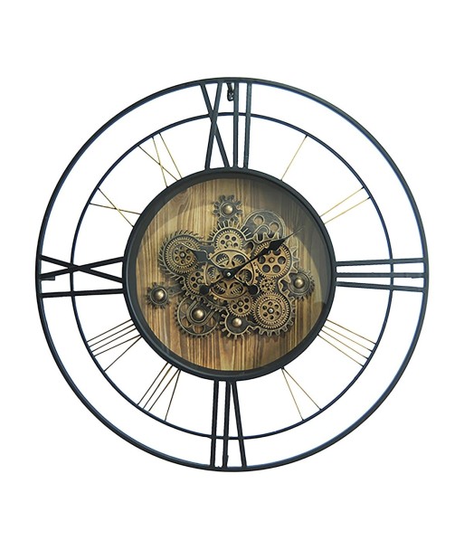 Signes Grimalt By SIGRIS - Reloj Pared con mecanismo Negro de Metal Y Cristal | Reloj Reloj Vintage Pared Reloj