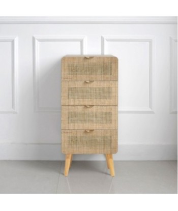 Signes Grimalt By SIGRIS - Cajonero 4 Cajones Marrón de Mdf | Cajonera Aparador Industrial Aparador Rustico 82x30x37cm
