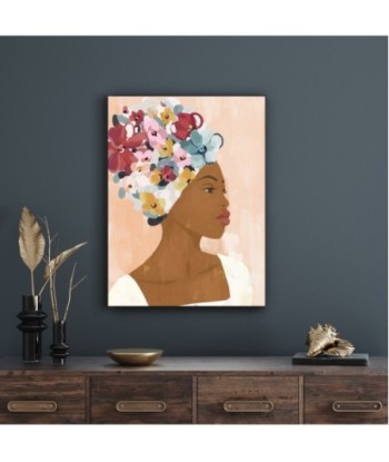 Signes Grimalt By SIGRIS - Cuado Mujer con Rosas Marrón de Pintura | Cuadro Cuadros Decoracion Salon Cuadros Para