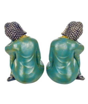 Signes Grimalt By SIGRIS - Figura Buda 2 Unidades Azul de Resina | Figura de Buda Figuras Decorativas Decoracion