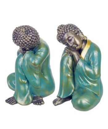 Signes Grimalt By SIGRIS - Figura Buda 2 Unidades Azul de Resina | Figura de Buda Figuras Decorativas Decoracion