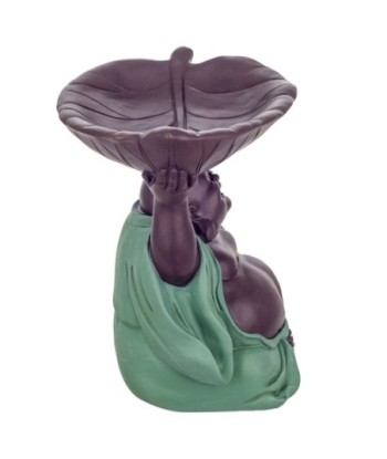 Signes Grimalt By SIGRIS - Figura buda con plato Azul de Resina | Figura de Buda Figuras Decorativas Decoracion