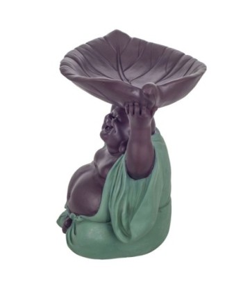 Signes Grimalt By SIGRIS - Figura buda con plato Azul de Resina | Figura de Buda Figuras Decorativas Decoracion
