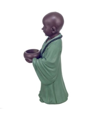 Signes Grimalt By SIGRIS - Figura monje con plato Verde de Resina | Figura de Buda Figuras Decorativas Decoracion