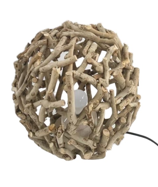 Lámpara de Madera de Pino Tea, Diseño Moderno y Funcional, Ideal para Decoración de Interiores, 27 cm x 27 cm