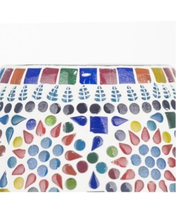 By Sigris - Lámpara marroquí copa Multicolor de Cristal Vidrio | Lámpara de Sobremesa Lampara Mesa De Noche Lamparas