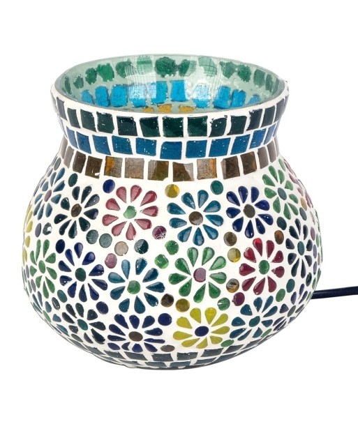 Signes Grimalt By SIGRIS - Lámpara marroquí Multicolor de Cristal Vidrio | Lámpara de Sobremesa Lampara Mesa De