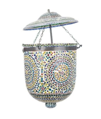 Signes Grimalt By SIGRIS - Lámpara marroquí techo Multicolor de Cristal Vidrio | Lámpara de Techo Lampara Mesa