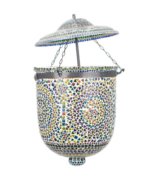 Signes Grimalt By SIGRIS - Lámpara marroquí techo Multicolor de Cristal Vidrio | Lámpara de Techo Lampara Mesa