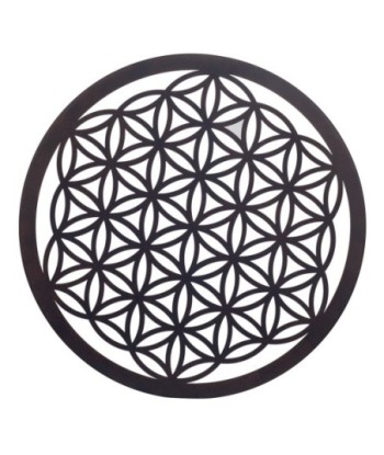 Signes Grimalt By SIGRIS - Flor de la vida Negro de Metal | Aplique Metal Mandalas Decorativos Mandalas Decorativos