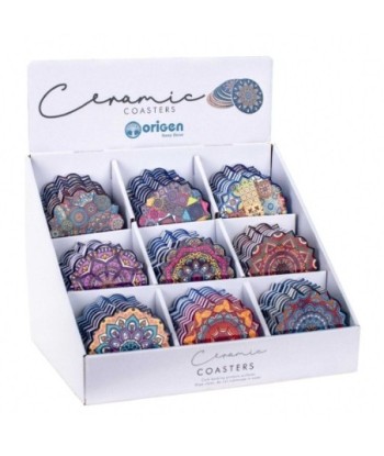 ORIGEN Home Decor - Posavasos con expositor Pack 72 Unidades Cocina | Posavasos Multicolor - 0x11x11 cm