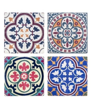 By SIGRIS Salvamantel 4 Unidades Multicolor de Ceramica 1X11X11cm Salvamantel Mantel Individual Salvamanteles