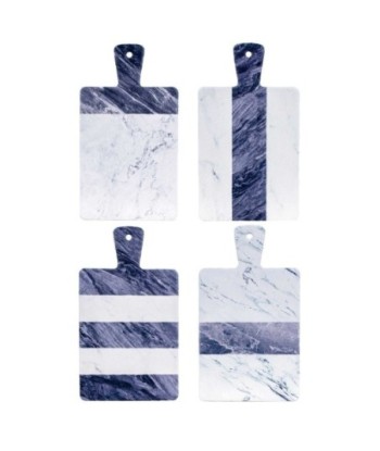 By SIGRIS Tabla Cortar 4 Unidades Azul de Ceramica 1X21X36cm Salvamantel Mantel Individual Salvamanteles Individuales