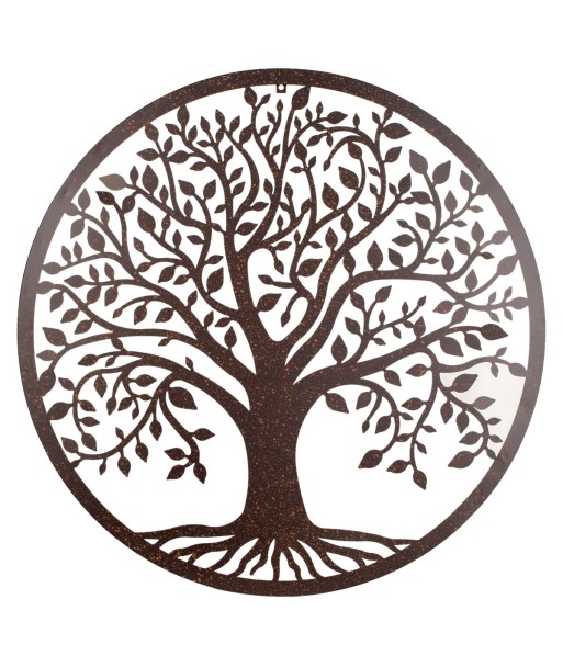 By SIGRIS Adorno Arbol de la Vida Negro de Metal 82X1X82cm Aplique Metal Mandalas Decorativos Mandalas Decorativos