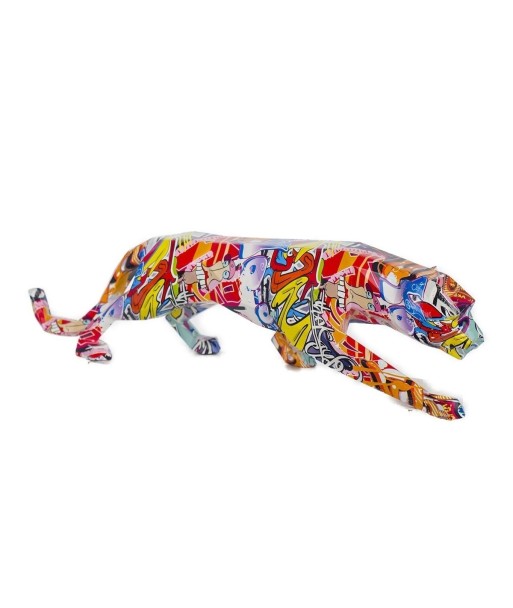 By SIGRIS Figura Leopardo Multicolor de Resina 14X9X48cm Figura de Animal Figuras Decoracion Figuras Decoracion