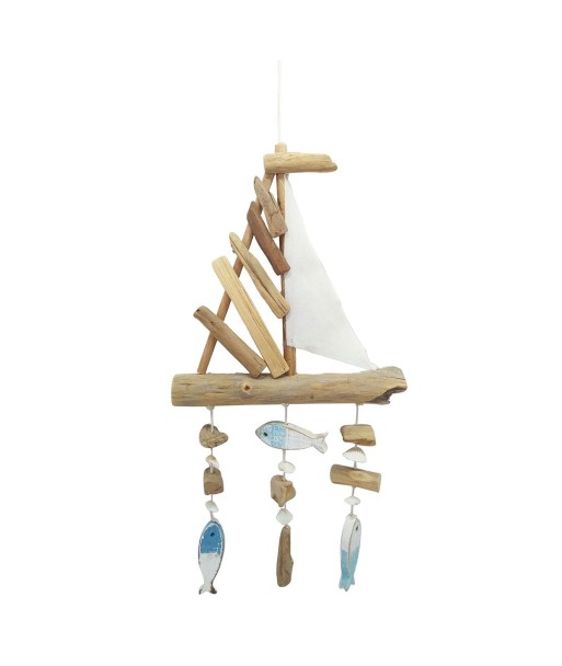Signes Grimalt By SIGRIS - Colgante marinero Azul de Madera | Colgante Aplique Pared Adornos Náuticos 57x6x30cm