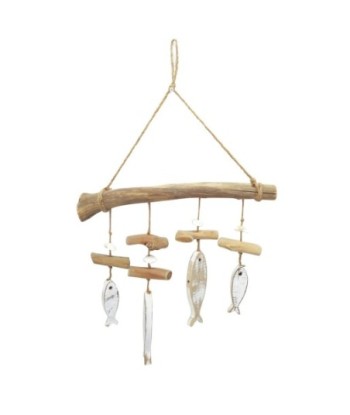 Signes Grimalt By SIGRIS - Colgante marinero Blanco de Madera | Colgante Aplique Pared Adornos Náuticos 40x10x38cm
