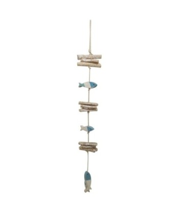 Signes Grimalt By SIGRIS - Colgante marinero Azul de Madera | Colgante Aplique Pared Adornos Náuticos 80x10x10cm