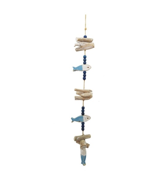 Signes Grimalt By SIGRIS - Colgante marinero Azul de Madera | Colgante Aplique Pared Adornos Náuticos 65x8x10cm