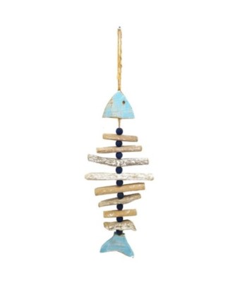 Signes Grimalt By SIGRIS - Colgante marinero Azul de Madera | Colgante Aplique Pared Adornos Náuticos 36x8x16cm