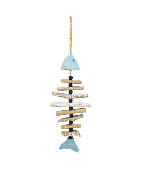 Signes Grimalt By SIGRIS - Colgante marinero Azul de Madera | Colgante Aplique Pared Adornos Náuticos 36x8x16cm
