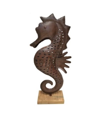 Caballito de Mar Pequeño Decorativo en Hojalata - Adorno Marítimo Ideal para Regalos y Decoración del Hogar