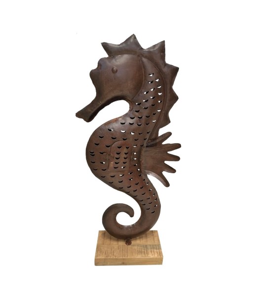 Caballito de Mar Pequeño Decorativo en Hojalata - Adorno Marítimo Ideal para Regalos y Decoración del Hogar