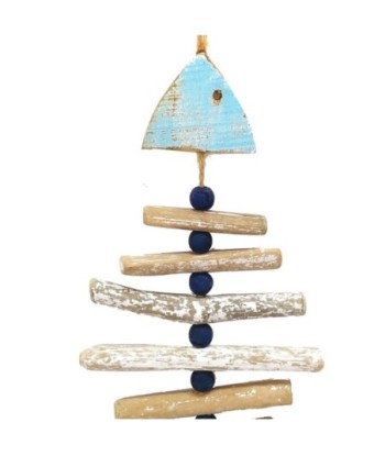 Signes Grimalt By SIGRIS - Colgante marinero Azul de Madera | Colgante Aplique Pared Adornos Náuticos 36x8x16cm