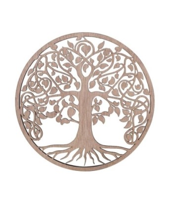 By SIGRIS Colgante Árbol de la Vida Dorado de Madera 30*1*30cm Colgante