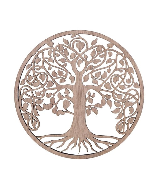 By SIGRIS Colgante Árbol de la Vida Dorado de Madera 30*1*30cm Colgante