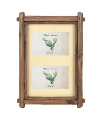 By SIGRIS Cuadro Pared 2 Marco Foto Marrón de Madera 36*4*25cm Cuadro