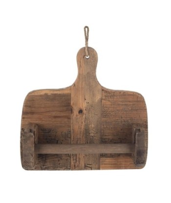 By SIGRIS Portarollos Cocina Colgante Marrón de Madera 33*12*34cm Utensilios