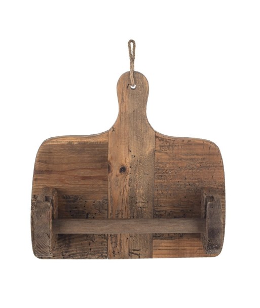 By SIGRIS Portarollos Cocina Colgante Marrón de Madera 33*12*34cm Utensilios