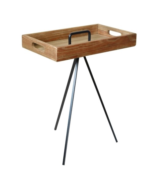 By SIGRIS Bandeja con Patas Marrón de Madera 58*35*45cm Bandeja