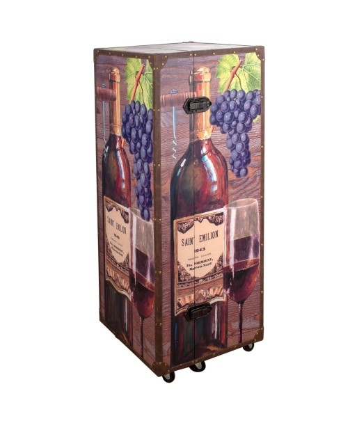 By SIGRIS Botellero Multicolor de Mdf Y Metal 120*53*49cm