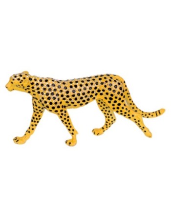 By SIGRIS Figura Leopardo Naranja de Metal 9X3X19cm Figura
