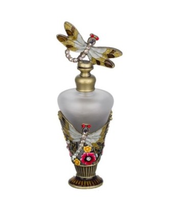 By SIGRIS Botella Perfume Dorado de Metal 14X5X6cm Aceite Esencia